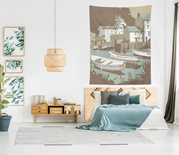 3D House Boat 5359 Steve Read Tapestry Hanging Cloth Hang