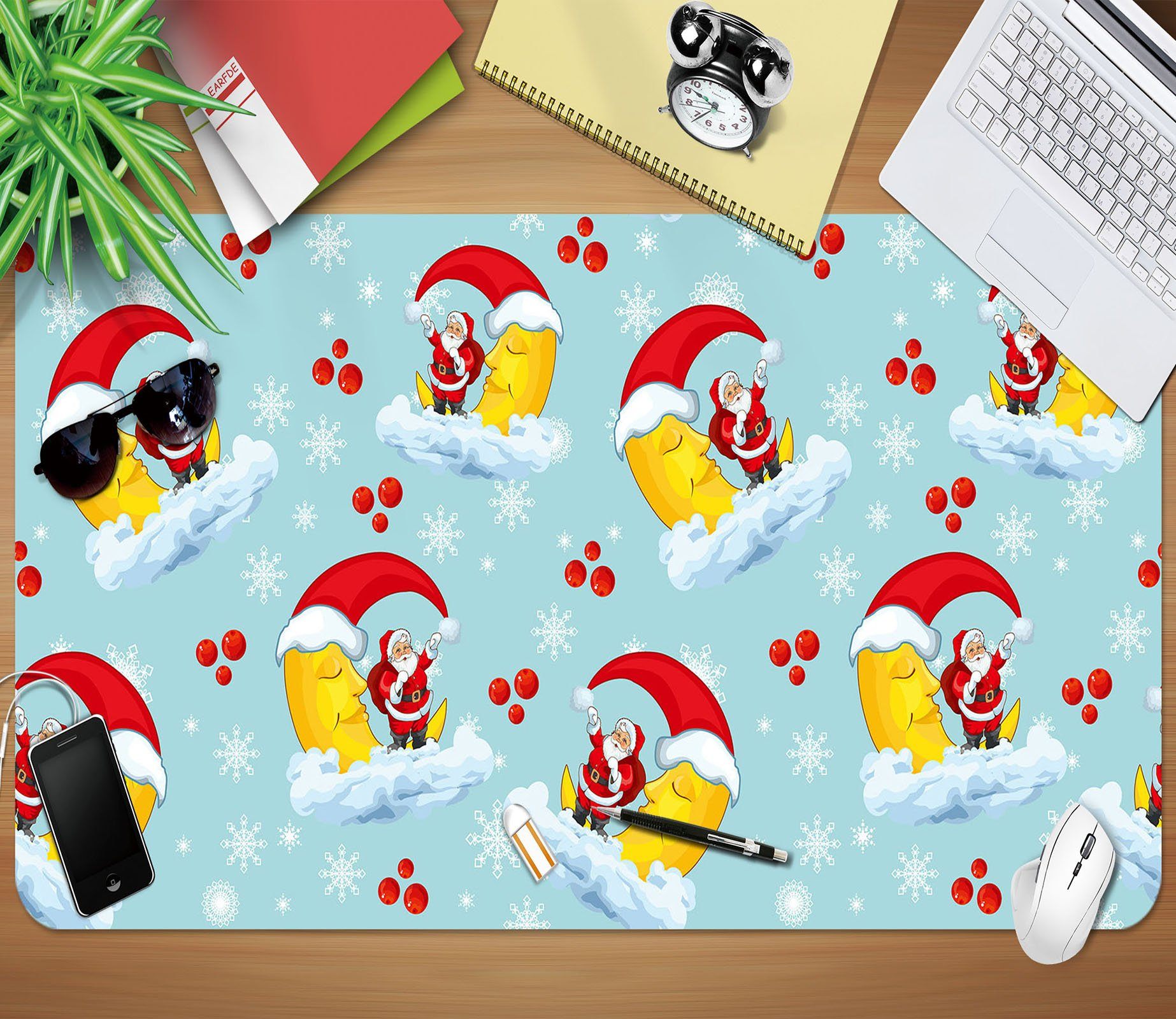 3D Yellow Moon Hat 048 Desk Mat Mat AJ Creativity Home 