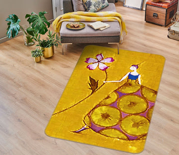 3D Flower Girl 33235 Non Slip Rug Mat