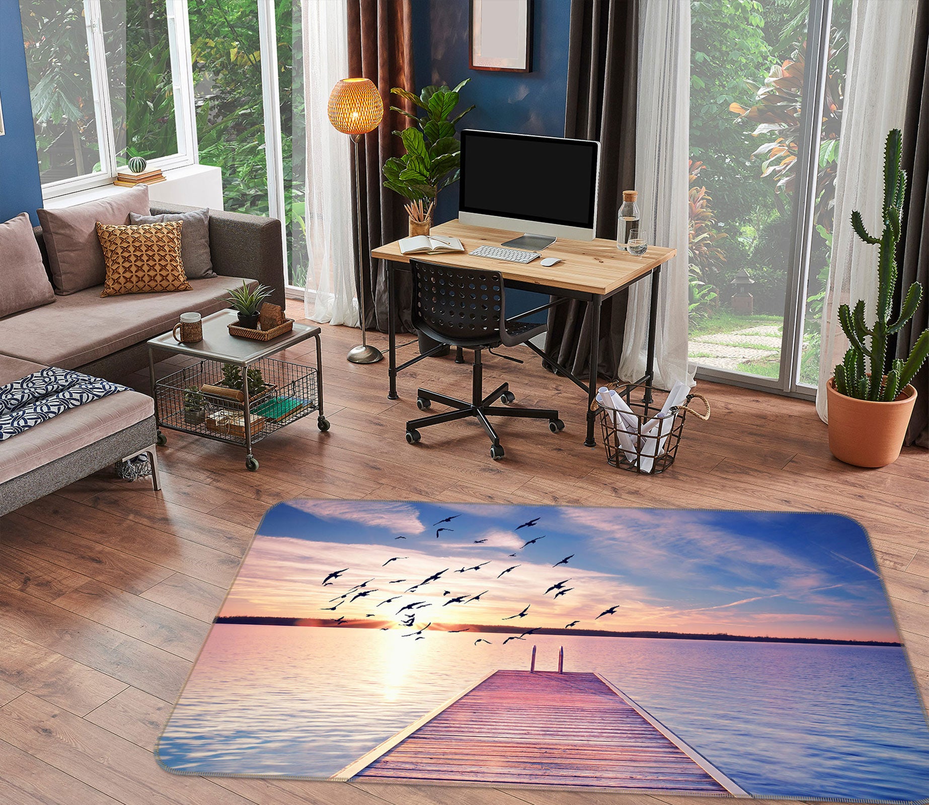 3D Sea Bridge Gallery 77143 Non Slip Rug Mat