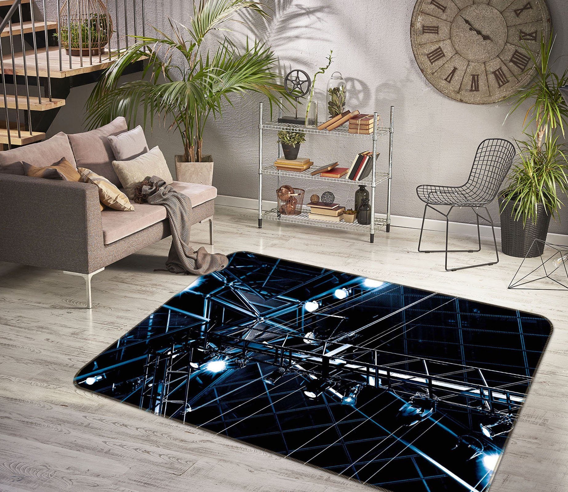 3D Bright Light 1004 Noirblanc777 Rug Non Slip Rug Mat Mat AJ Creativity Home 