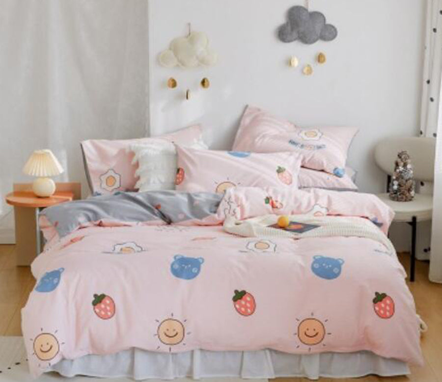 3D Strawberry Sun 20023 Bed Pillowcases Quilt