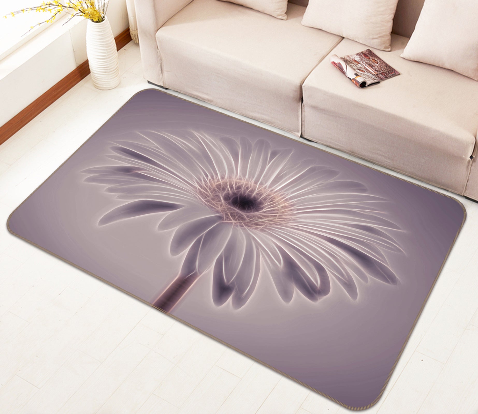 3D Flowers 83212 Assaf Frank Rug Non Slip Rug Mat