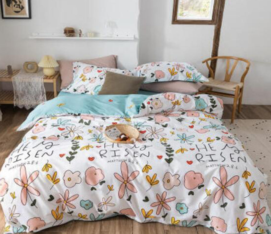 3D Cartoon Flowers 30318 Bed Pillowcases Quilt