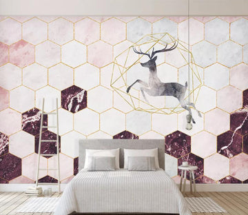 3D Black Fawn WC2680 Wall Murals