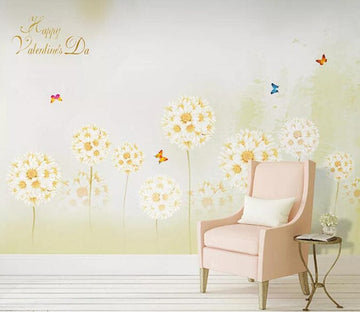 3D Yellow Dandelion 1509 Wall Murals Wallpaper AJ Wallpaper 2 