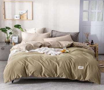 3D Light Brown 4096 Bed Pillowcases Quilt
