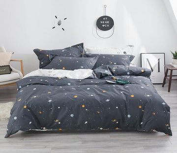 3D Black Background Color Dots 5140 Bed Pillowcases Quilt