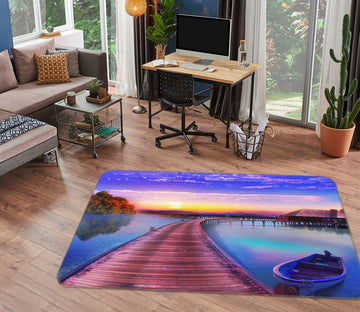 3D Bridge Gallery Lake 32018 Non Slip Rug Mat