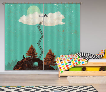 3D Sleeping In The Cloud 041 Showdeer Curtain Curtains Drapes Curtains AJ Creativity Home 