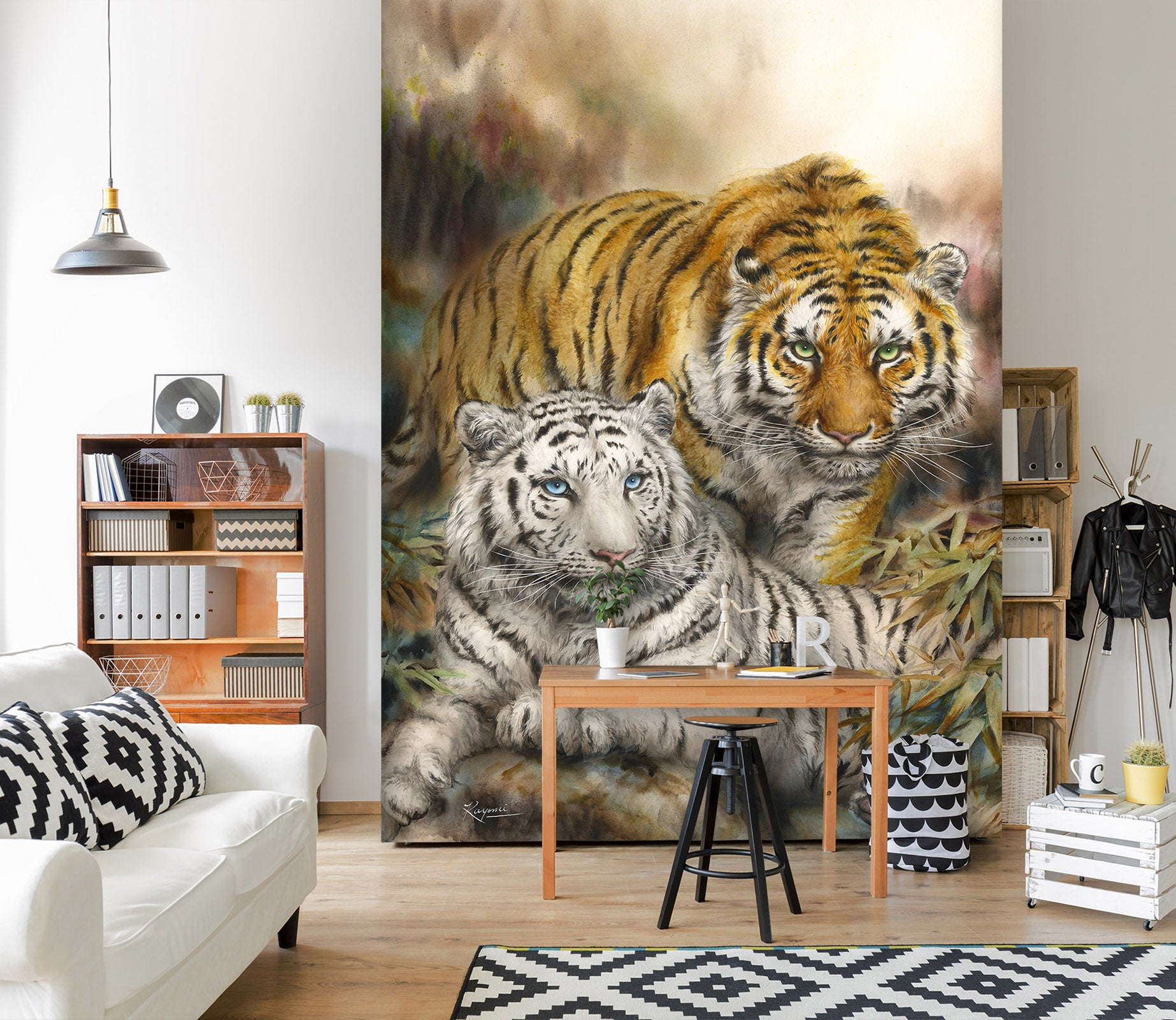 3D Animal Tiger 5505 Kayomi Harai Wall Mural Wall Murals