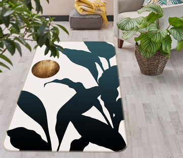 3D Moon Leaf 1054 Boris Draschoff Rug Non Slip Rug Mat Mat AJ Creativity Home 