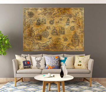 3D Yellow River 259 World Map Wall Sticker Wallpaper AJ Wallpaper 2 