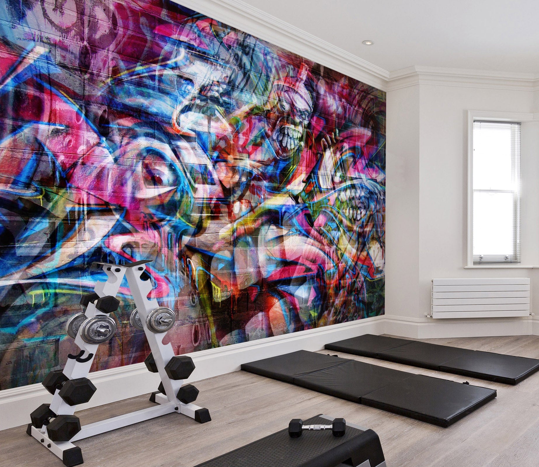 3D Color Graffiti 124 Wall Murals Wallpaper AJ Wallpaper 2 