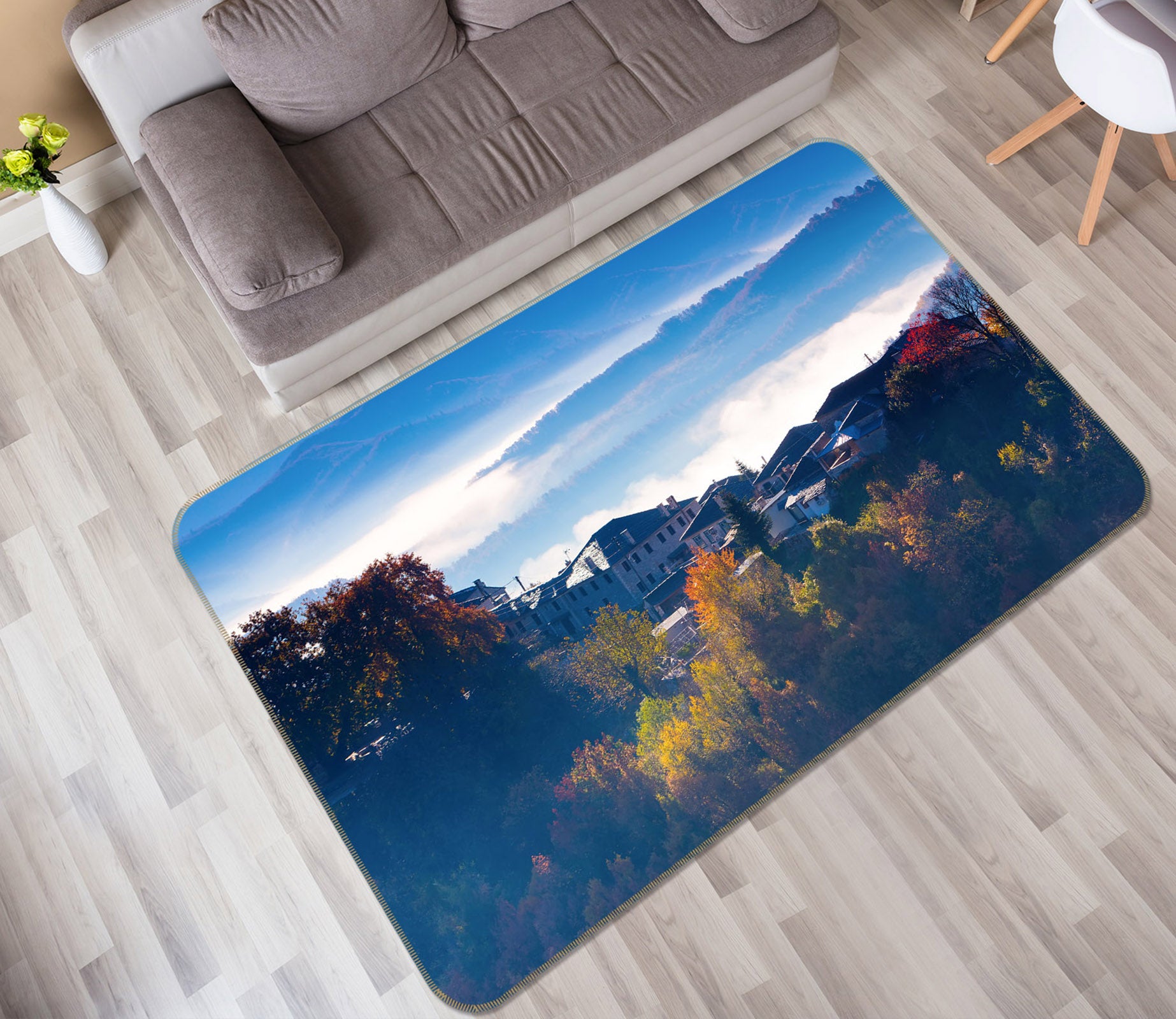 3D Wood House 35108 Non Slip Rug Mat