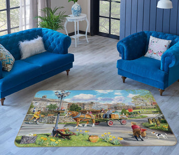 3D carriage 1098 Trevor Mitchell Rug Non Slip Rug Mat Mat AJ Creativity Home 