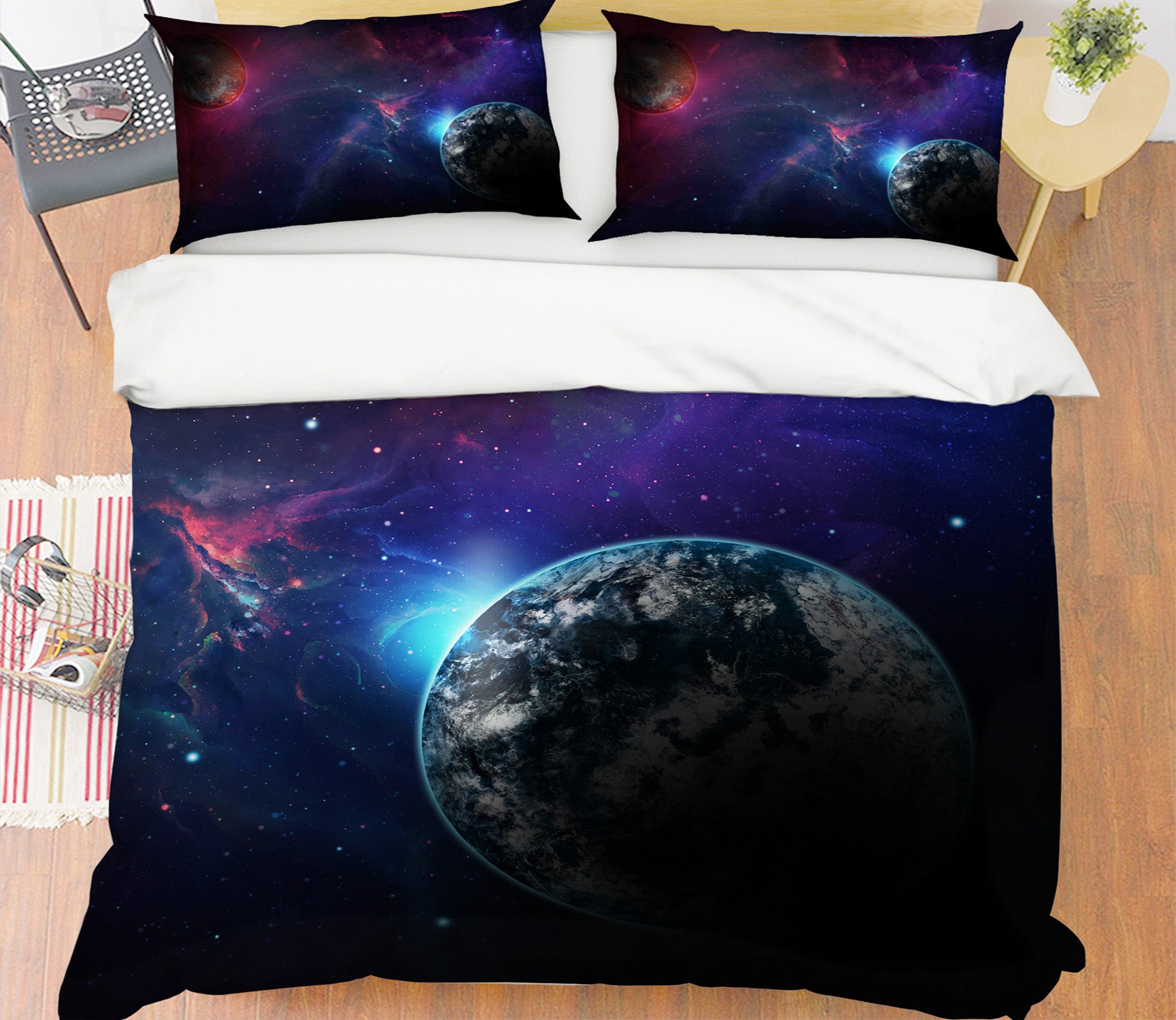 3D Starry Planet 19191 Bed Pillowcases Quilt