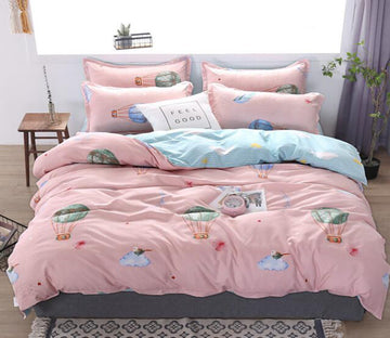 3D Hot Air Balloon Clouds 13084 Bed Pillowcases Quilt