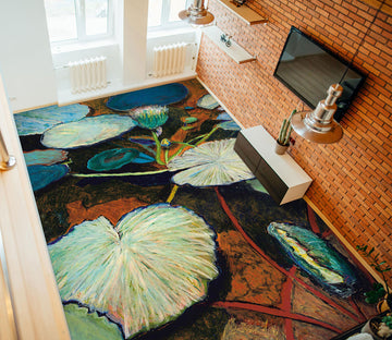 3D Painting Lotus Leaf 96118 Allan P. Friedlander Floor Mural