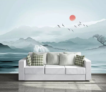 3D Sunrise Valley 2155 Wall Murals Wallpaper AJ Wallpaper 2 