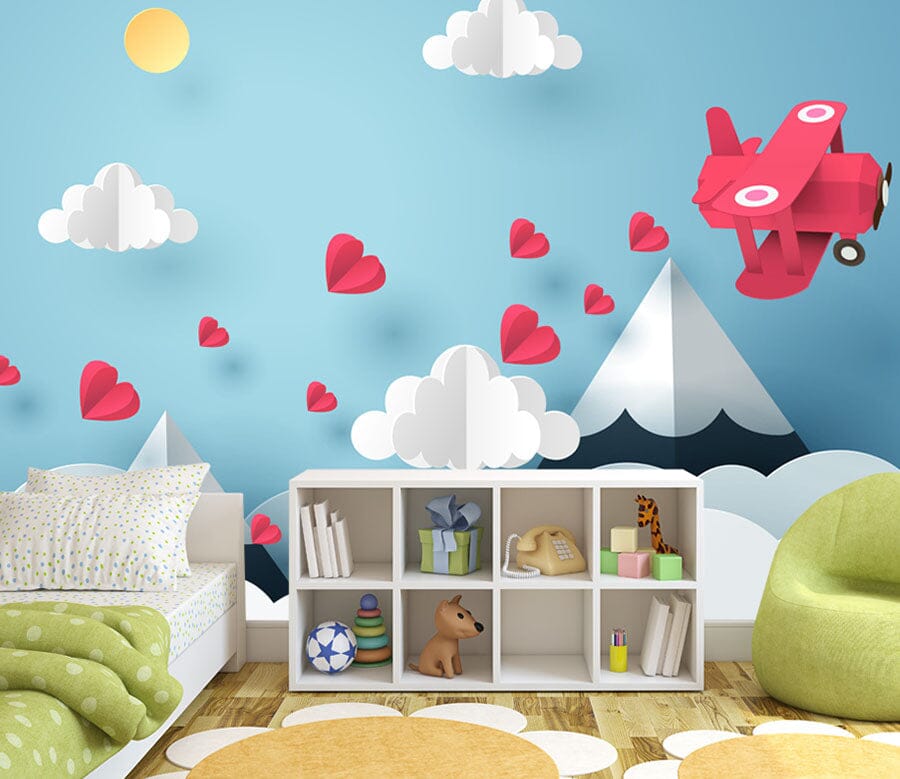 3D Red Love 2098 Wall Murals Wallpaper AJ Wallpaper 2 