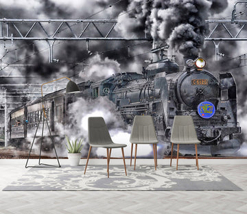3D Train Smoke 026 Vehicle Wall Murals