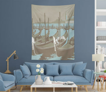 3D Venetian Boat 5395 Steve Read Tapestry Hanging Cloth Hang