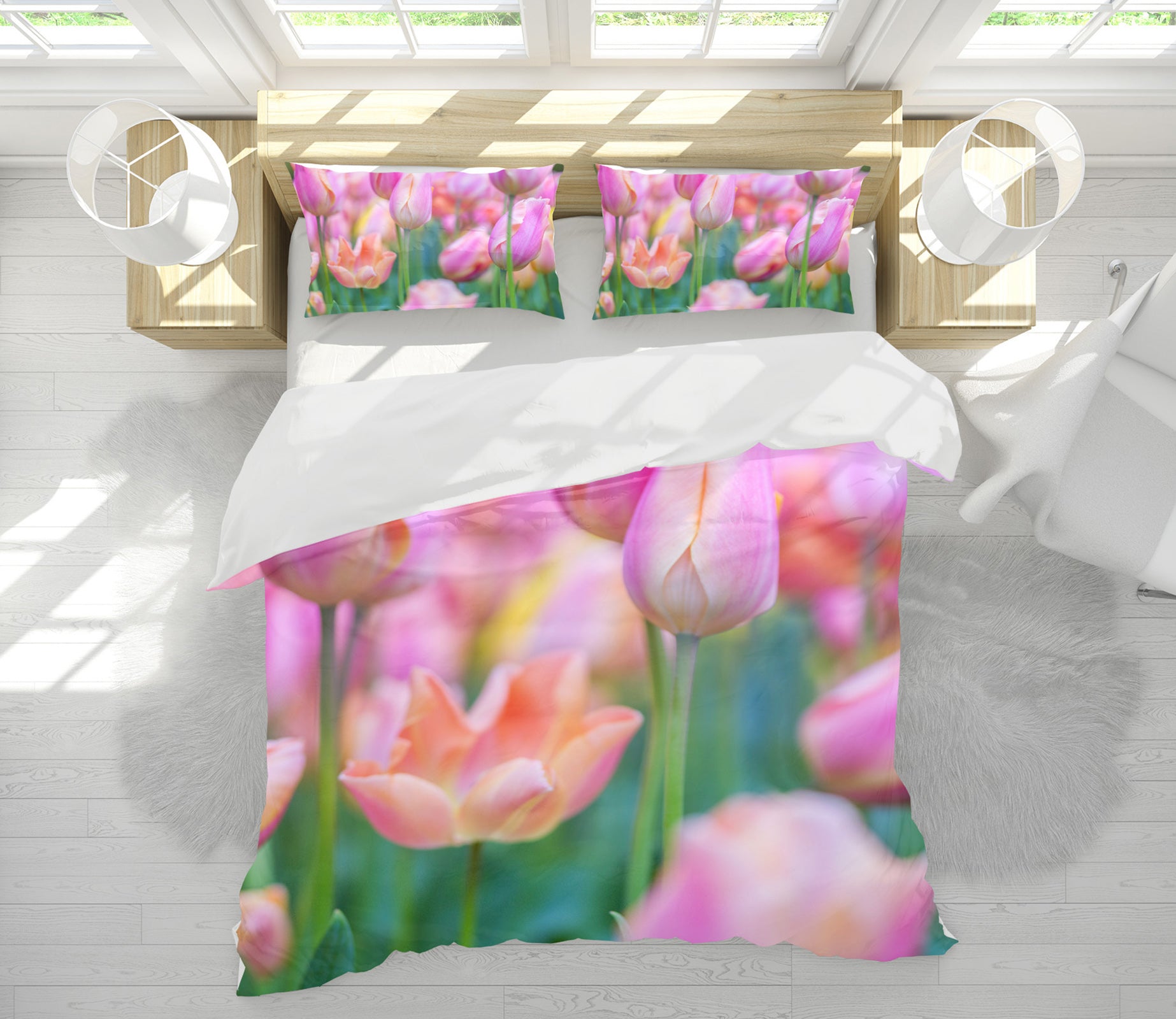3D Pink Flower Bush 8642 Assaf Frank Bedding Bed Pillowcases Quilt
