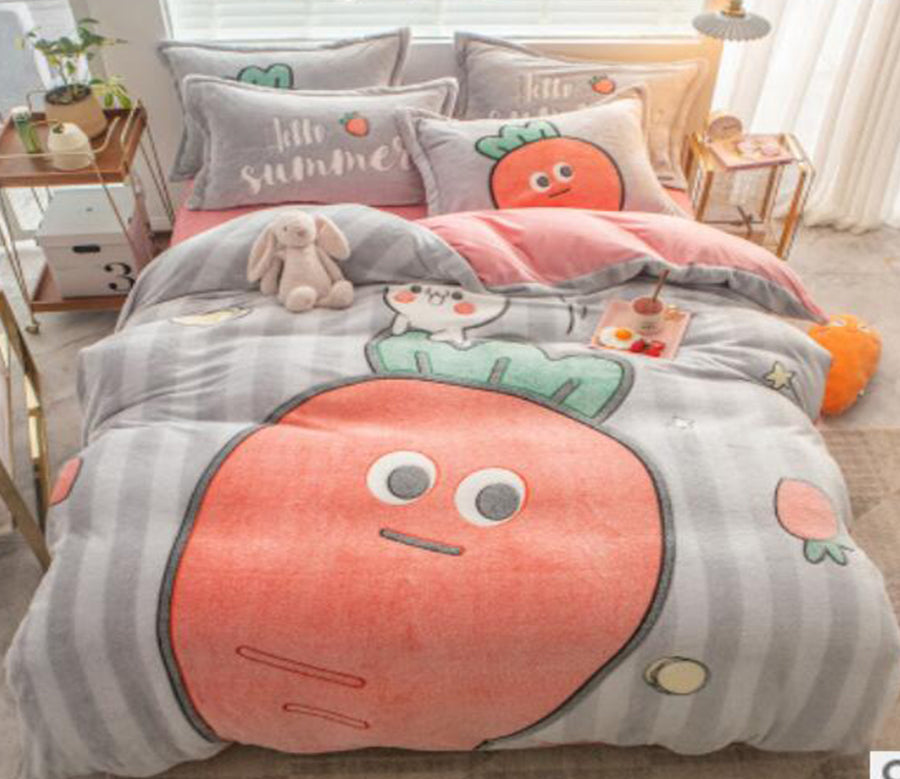 3D Cartoon Carrot 14188 Bed Pillowcases Quilt