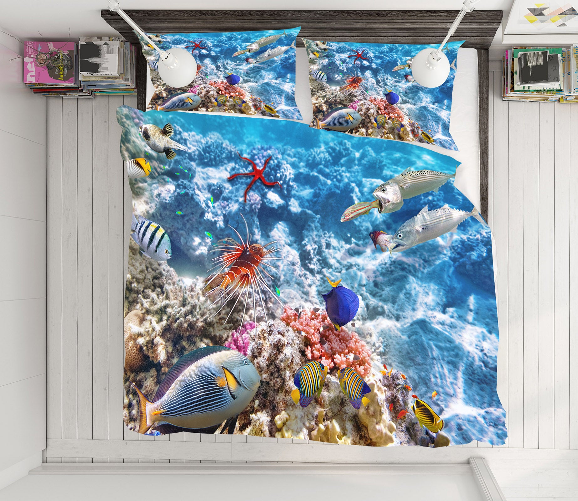 3D Seabed Fish Coral 21054 Bed Pillowcases Quilt