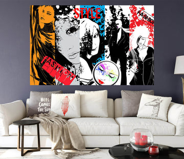 3D Black Clothes Woman 1055 Wall Sticker