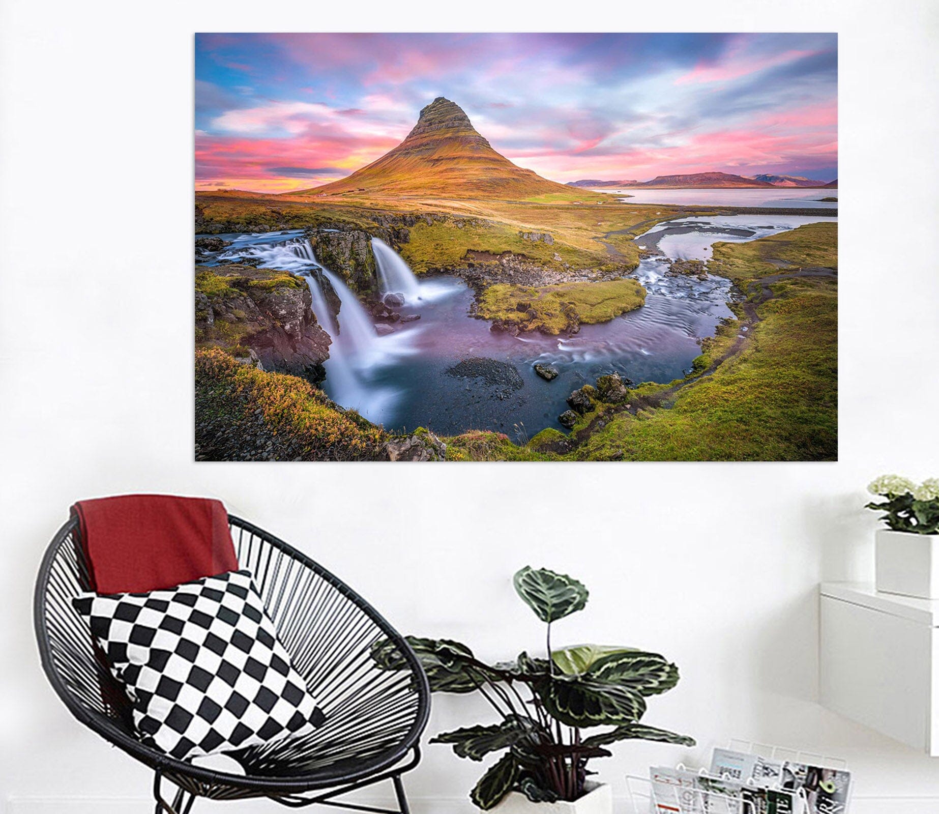 3D Canyon Waterfall 159 Marco Carmassi Wall Sticker Wallpaper AJ Wallpaper 2 
