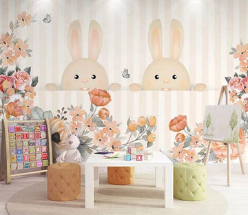 3D Cute Rabbit 1735 Wall Murals Wallpaper AJ Wallpaper 2 