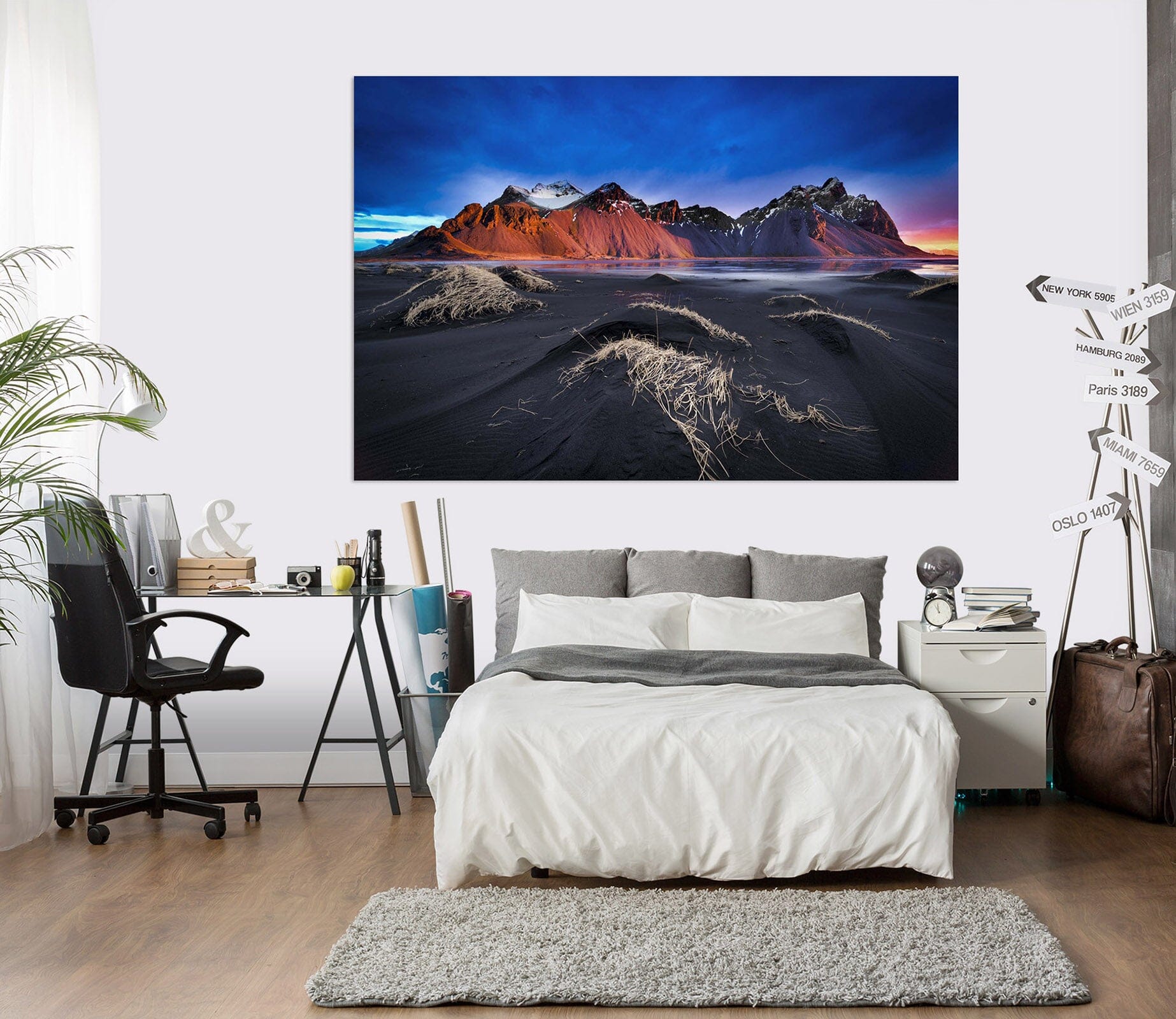 3D Red Mountain Peak 216 Marco Carmassi Wall Sticker Wallpaper AJ Wallpaper 2 