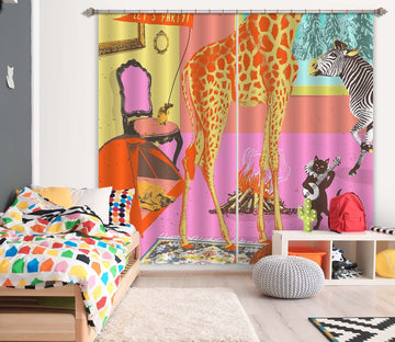 3D Party Time 048 Showdeer Curtain Curtains Drapes Curtains AJ Creativity Home 