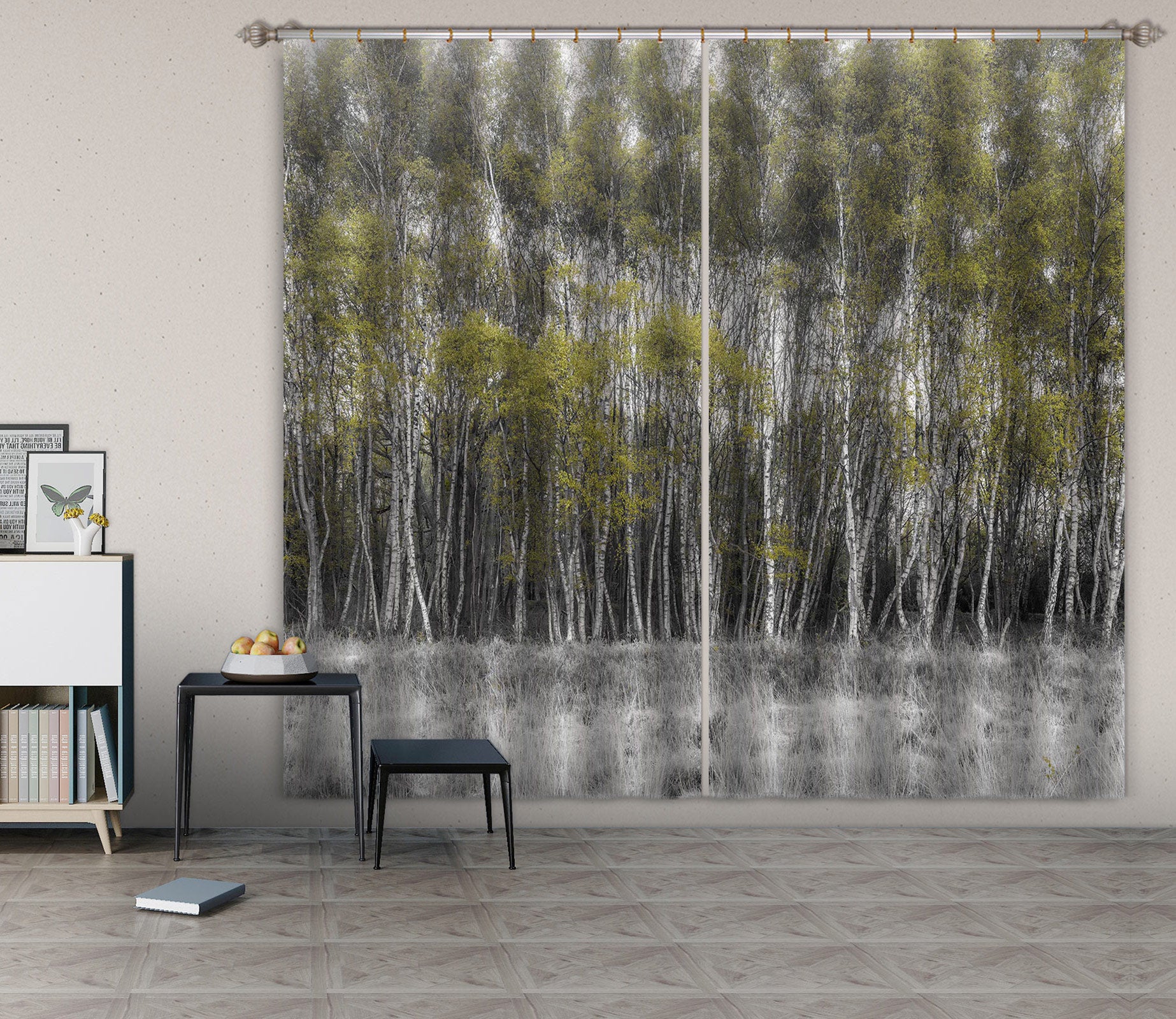 3D Forest Grass 055 Assaf Frank Curtain Curtains Drapes