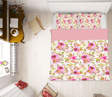 3D Pink Flower 18180 Uta Naumann Bedding Bed Pillowcases Quilt
