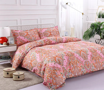 3D Pink Pattern 6080 Bed Pillowcases Quilt