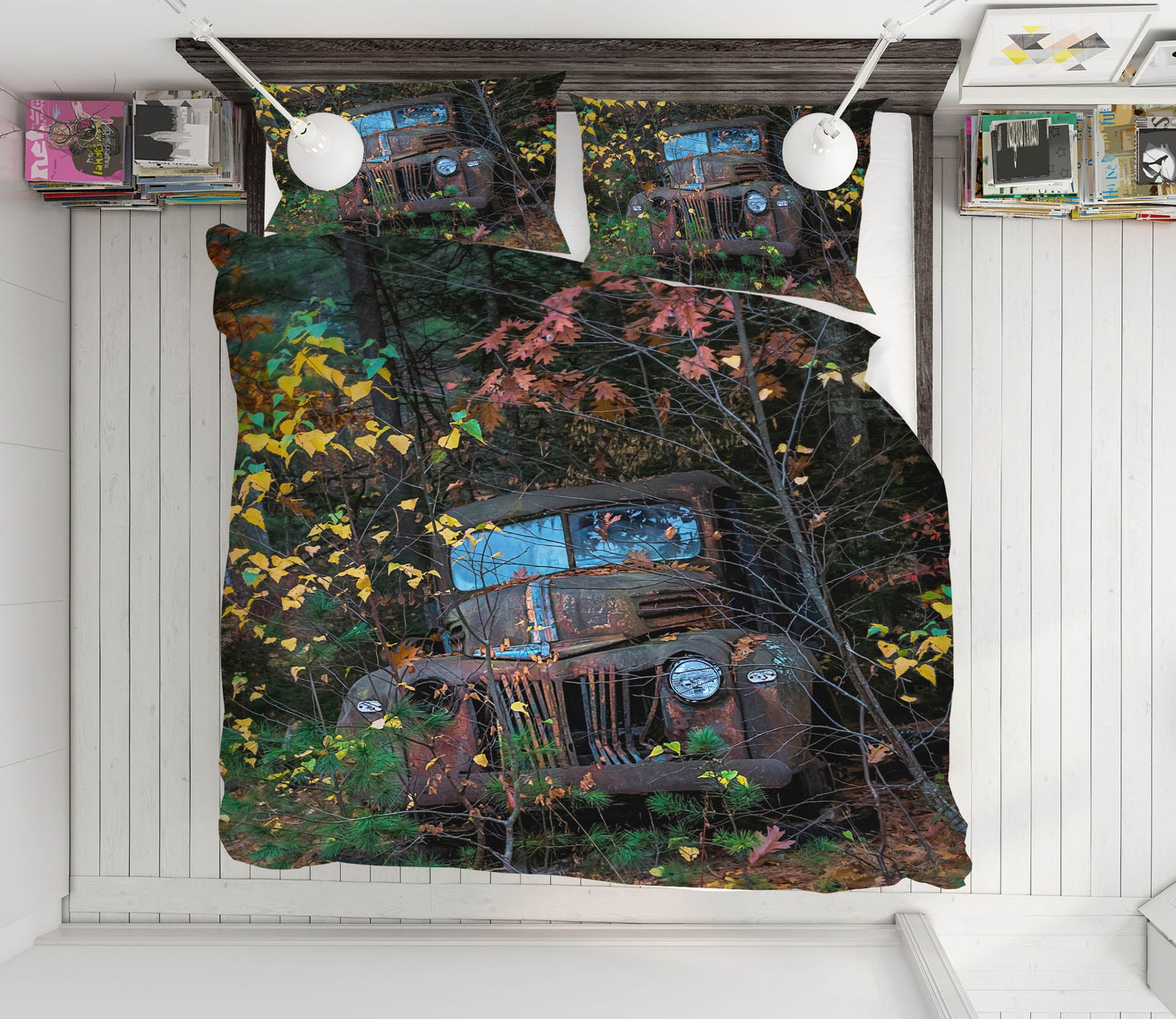 3D Scrap Car 86019 Jerry LoFaro bedding Bed Pillowcases Quilt