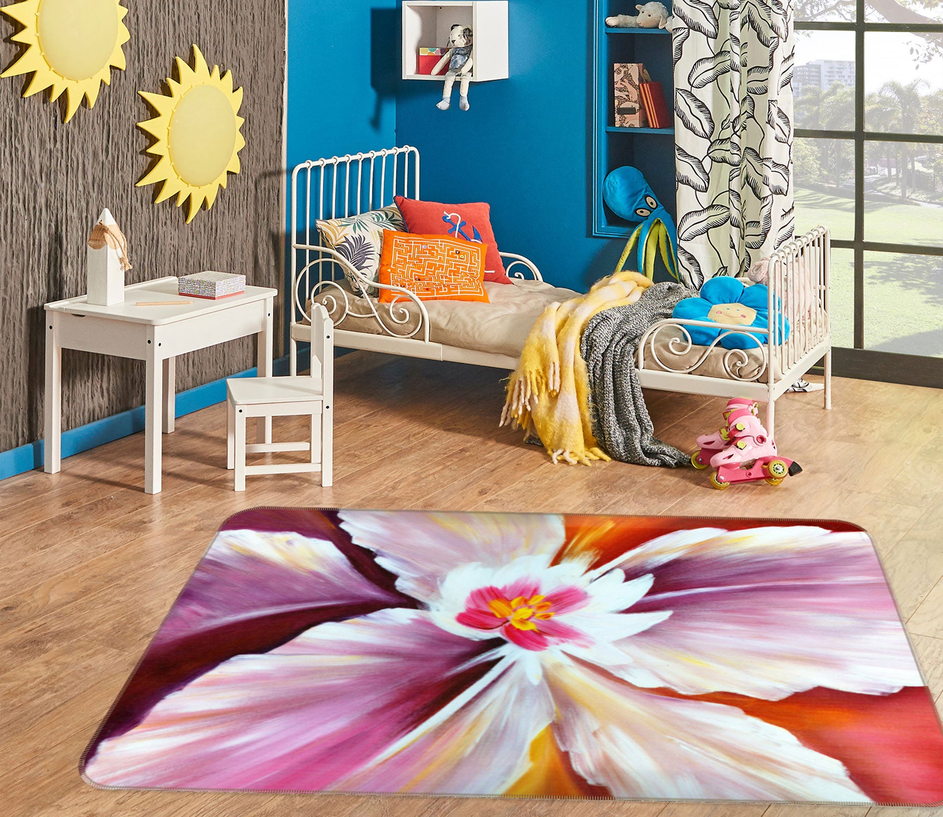 3D Flowers 75251 Non Slip Rug Mat