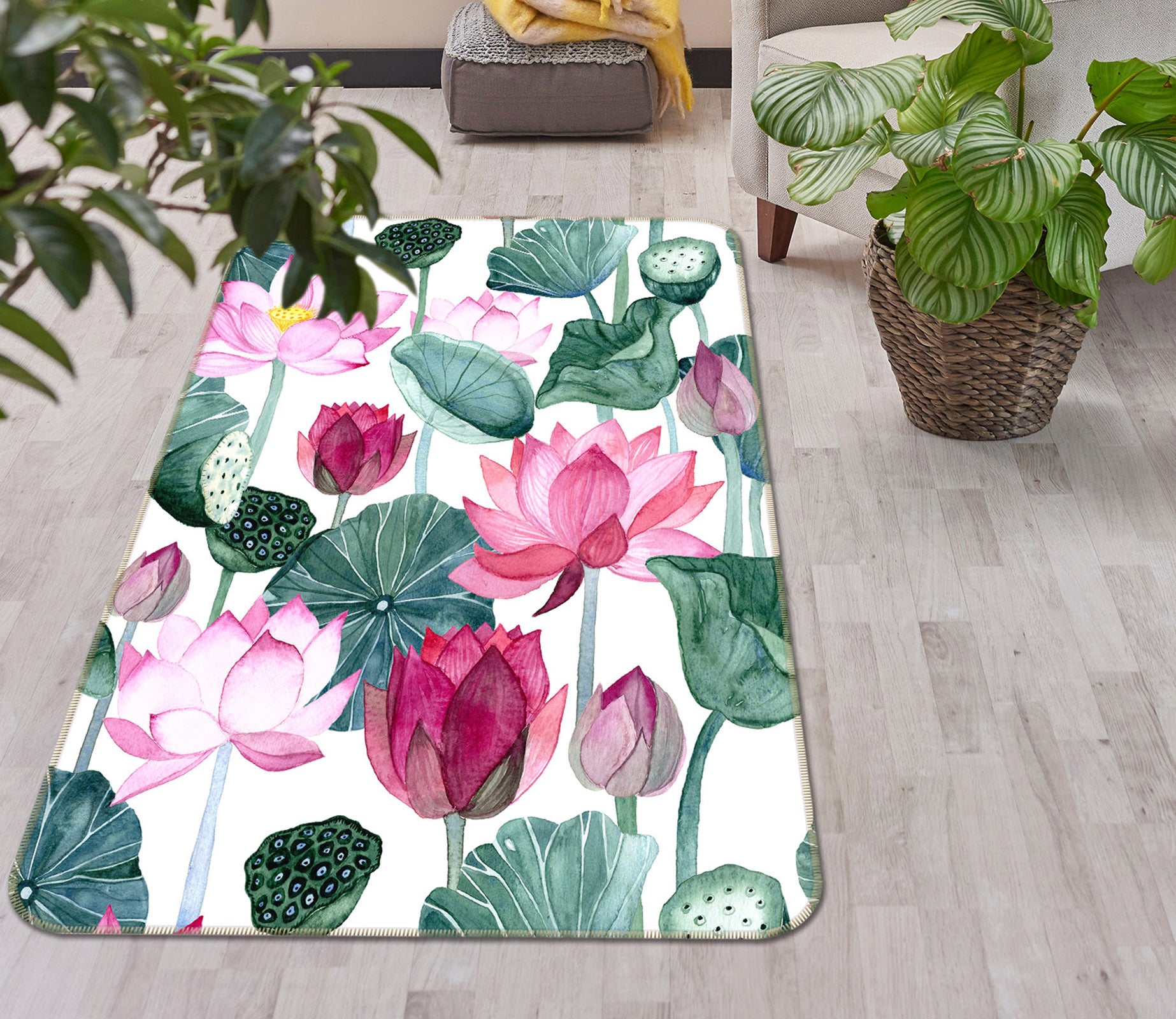 3D Lotus 26083 Non Slip Rug Mat