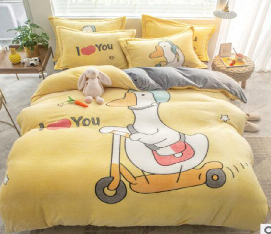 3D Scooter Goose 14190 Bed Pillowcases Quilt