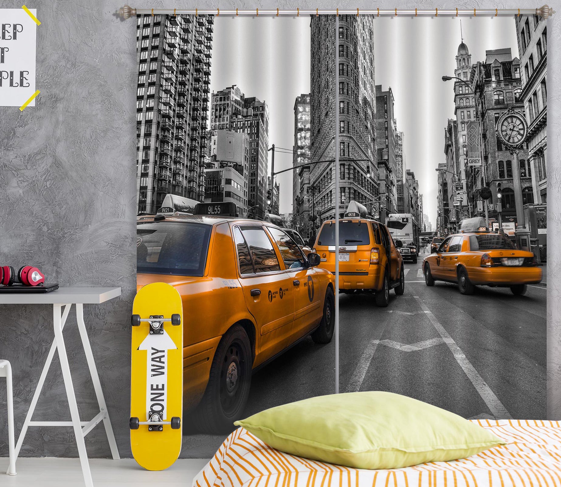 3D Taxi Highway 015 Assaf Frank Curtain Curtains Drapes