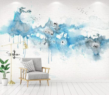 3D Blue Graffiti 1498 Wall Murals Wallpaper AJ Wallpaper 2 