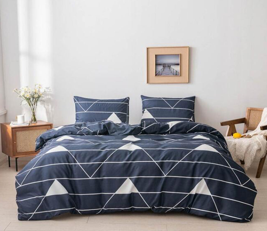 3D Horizontal Triangle 7064 Bed Pillowcases Quilt