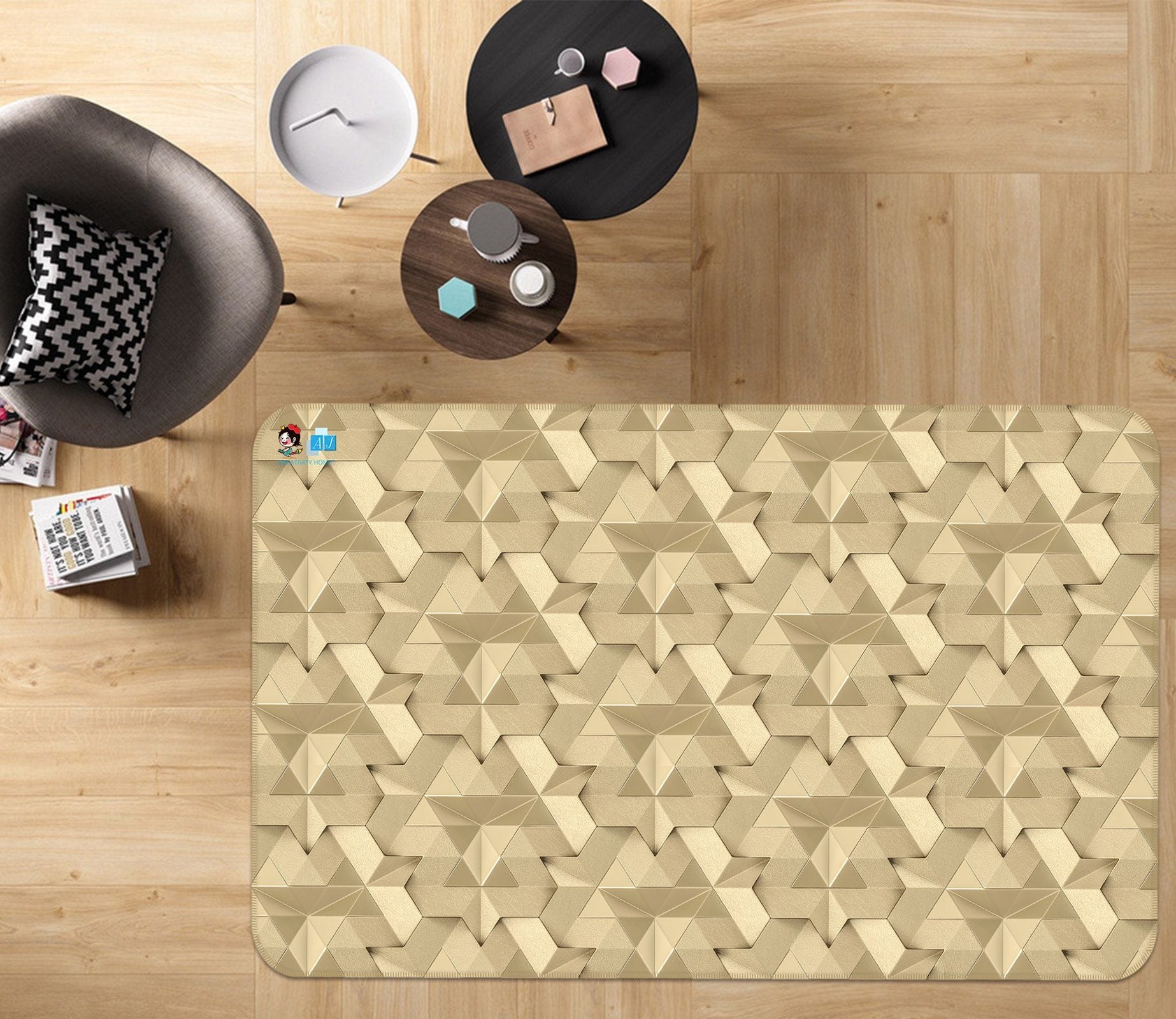 3D Stitching Pattern 523 Non Slip Rug Mat Mat AJ Creativity Home 