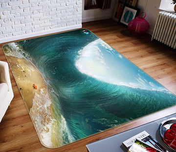 3D Ocean Beach 66081 Non Slip Rug Mat