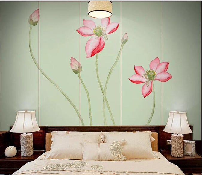 3D Lotus 776 Wall Murals Wallpaper AJ Wallpaper 2 