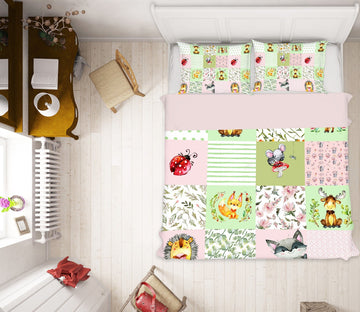 3D Mouse Fox 202 Uta Naumann Bedding Bed Pillowcases Quilt Quiet Covers AJ Creativity Home 