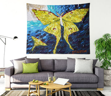 3D Yellow Butterfly 11807 Dena Tollefson Tapestry Hanging Cloth Hang